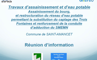 Présentation des travaux d’assainissement et d’eau potable à St AMANCET