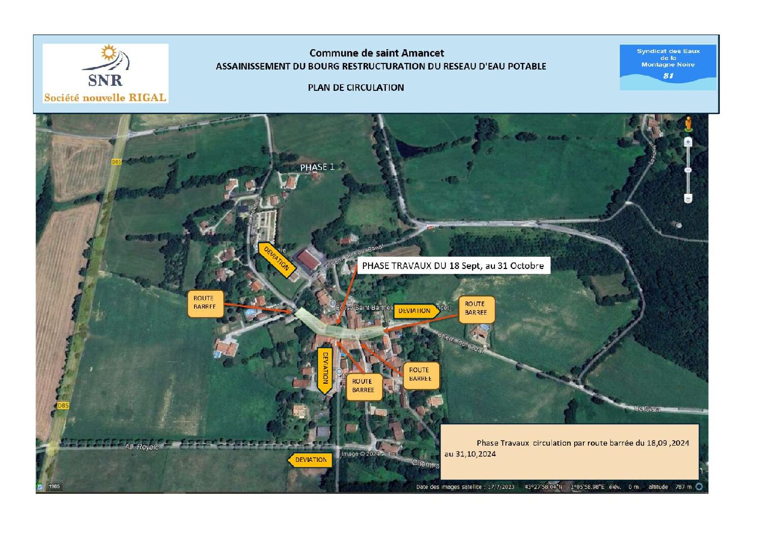 Plan de circulation pendant les travaux