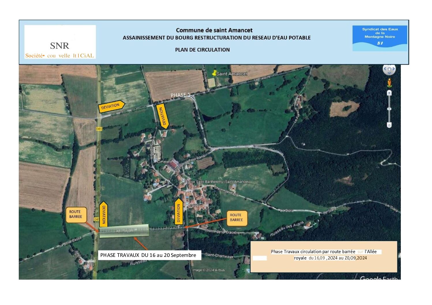Plan de circulation pendant les travaux