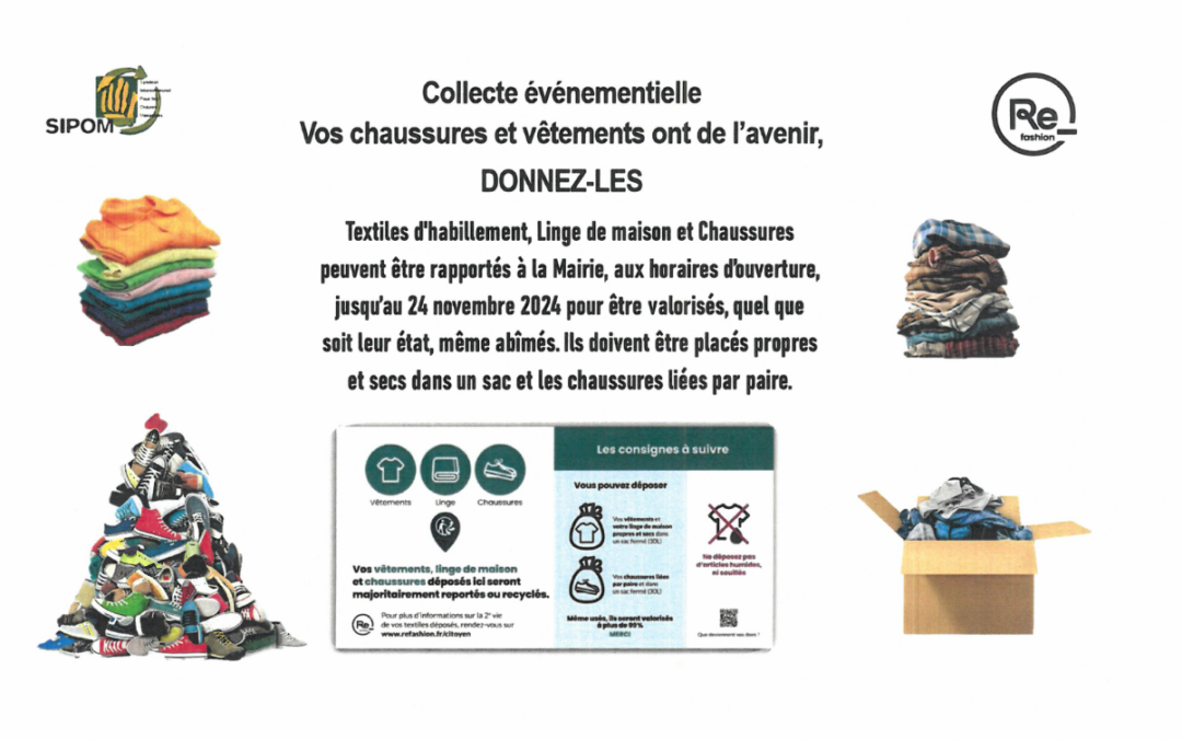 Info SIPOM collecte vêtements….