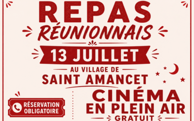 Cinéma en plein air et repas réunionnais