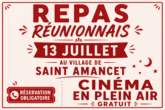 Cinéma en plein air et repas réunionnais